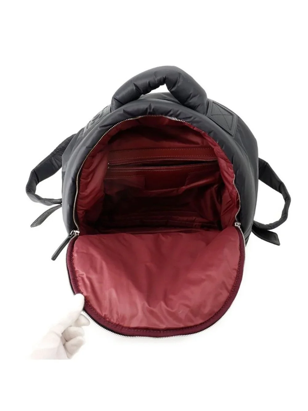 Chanel Backpack Quilted CC Logo Coco Cocoon Nylon Black